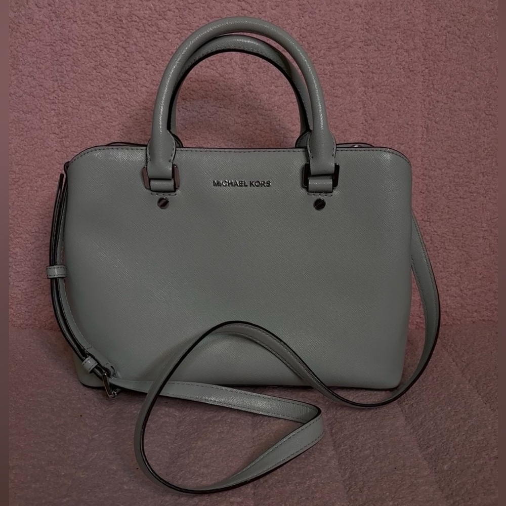 Michael Kors Savannah Satchel in Mint Green